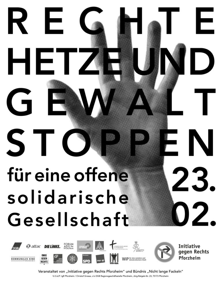 Demonstration der Initiative gegen Rechts am 23. Februar 2022 um 17 Uhr